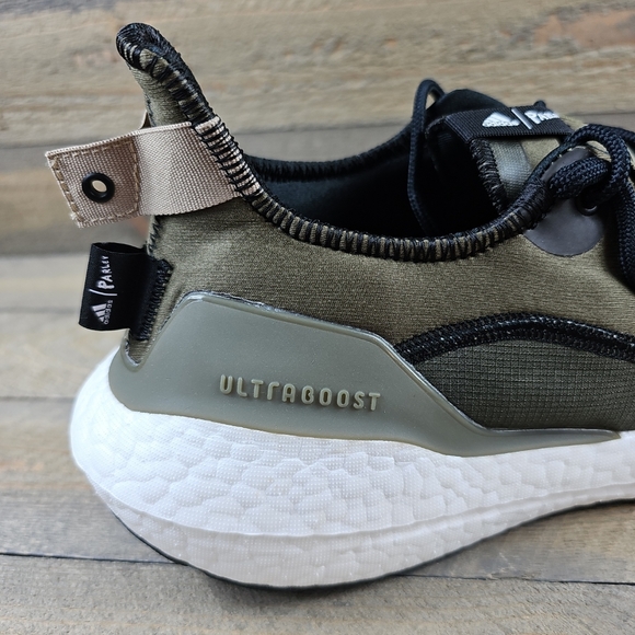 adidas Ultraboost 21 X Parley Men's Running Shoes Focus Olive Black - Picture 9 of 12